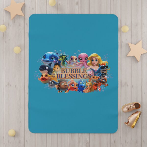 Bubble Blessings Toddler Blanket - Cute Aquatic Design for Kids - Image 2