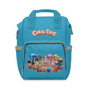 Coral Cove Bubble Blessings Diaper Backpack - Stylish & Functional Baby Bag for Parents